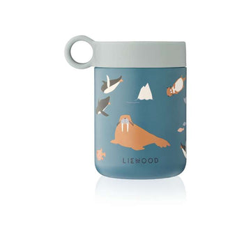 Liewood Kiani Printed Food Jar - Arctic Sea/Ocean View