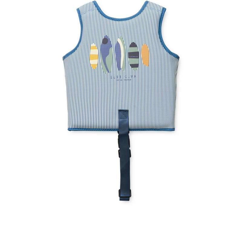 Liewood Dove Badevest i Bæk-og-Bølge - Y/D Stripe Riverside/Creme de la Creme