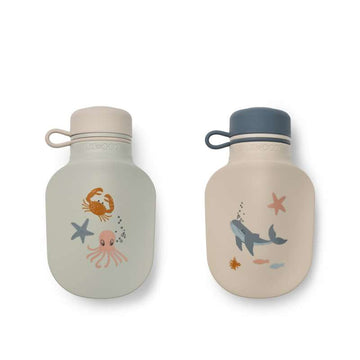 Liewood Lizzie Smoothieflasker - 2-pak - Sea Creature/Sandy