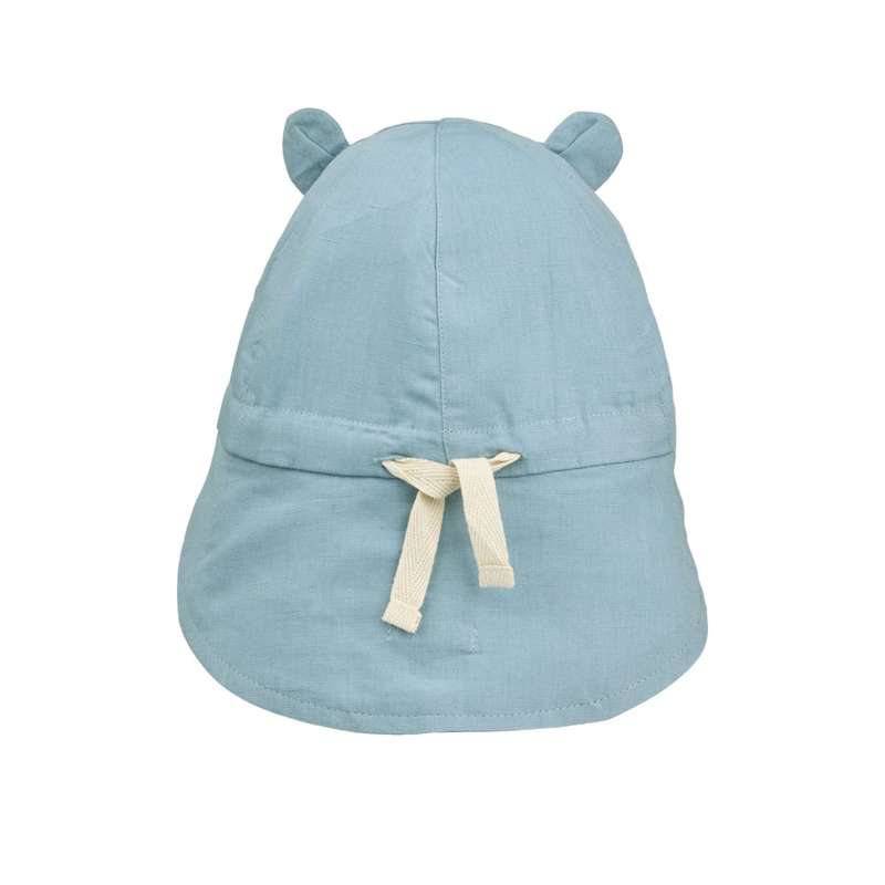 Liewood Gorm Solhat m. Ører - Hør - Beach Blue