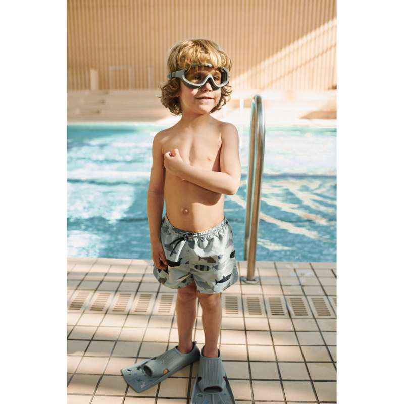 Liewood Gustav Printed Svømmefødder - Sea/Peppermint