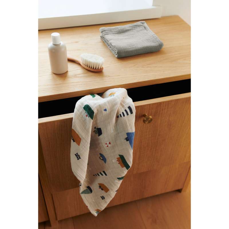 Liewood Lewis Muslin Stofbleer - 2-pak - Sailing/Dove Blue Mix