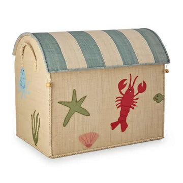 RICE Raffia Opbevaringshus - Ocean - Stor