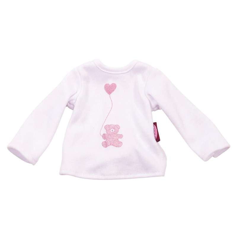 Götz Dukketøj, bluse med lyserød bamse - 33 cm