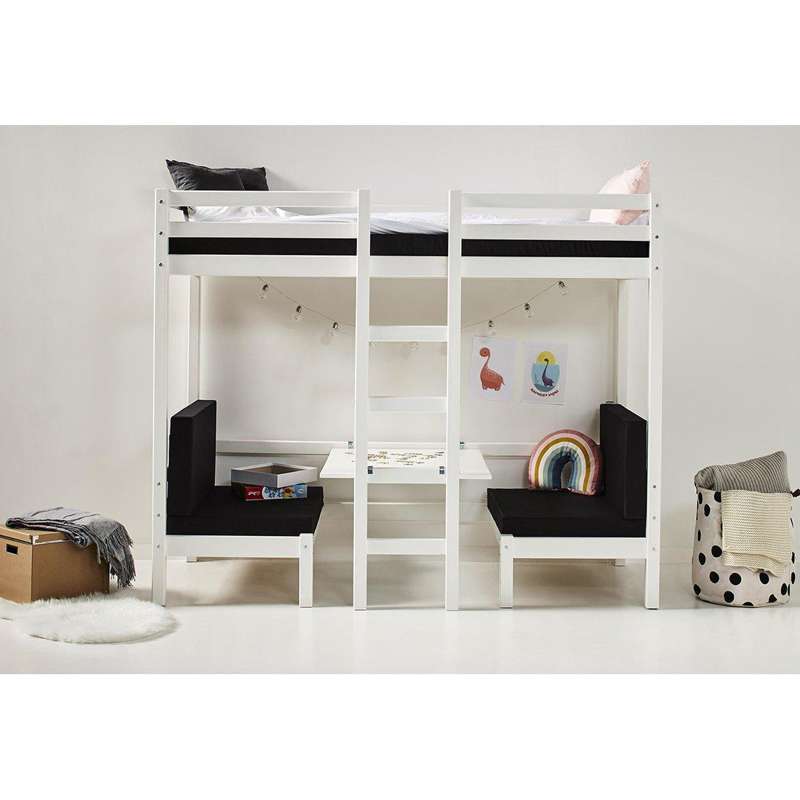 Hoppekids Madras til Jumbo Etageseng 90x200 cm. - 4-delt - Sort