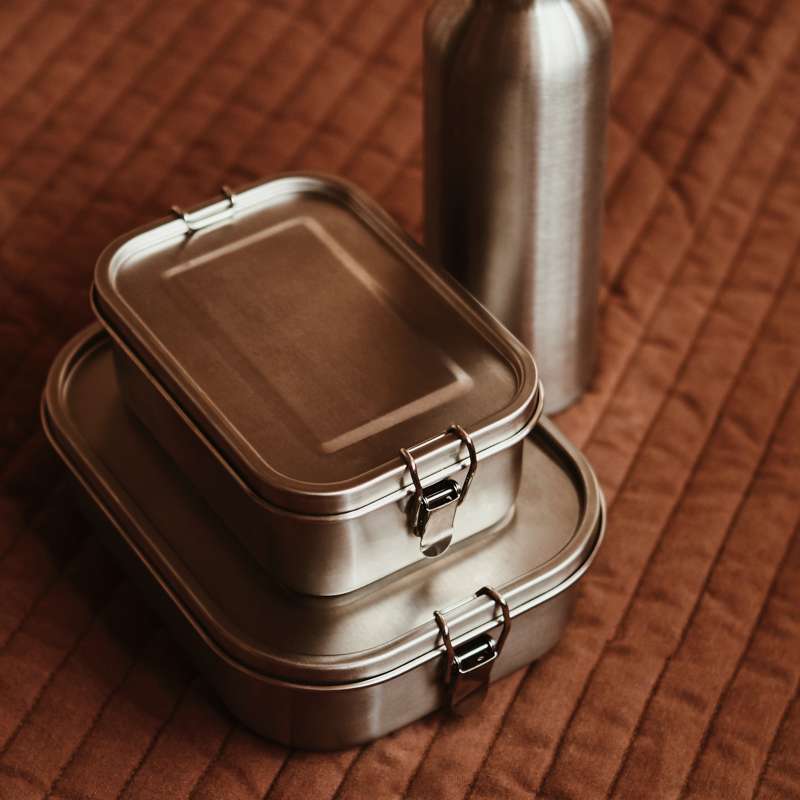 HAPS Nordic Madkasse - Rustfrit Stål m. Rumdeler - Steel