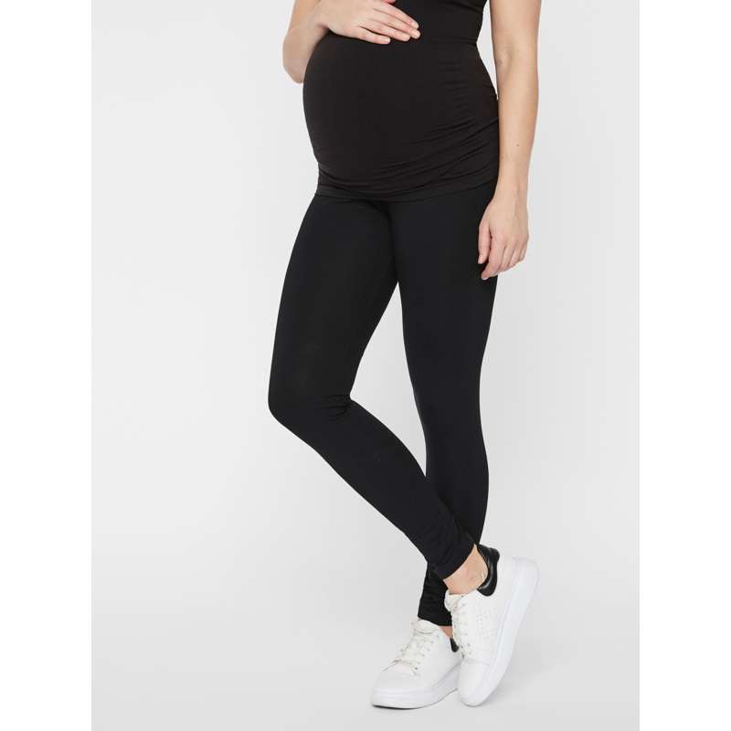 Mamalicious MLLEA Lange Graviditetsleggings - 2-pak - Sort
