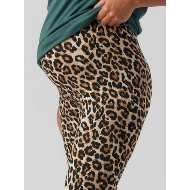 Mamalicious MLSANNI Graviditets-Leggings - 2-pak - Sort/Leopard