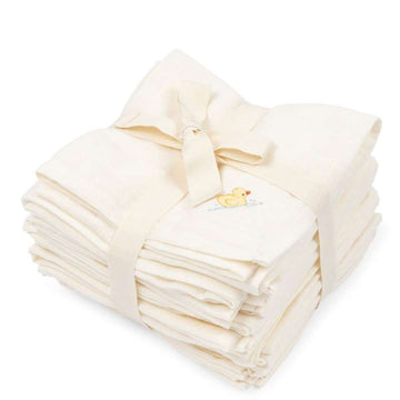 Fanga Fontana Nuvoli - Muslin Stofbleer -10-pak - GOTS - Antique White