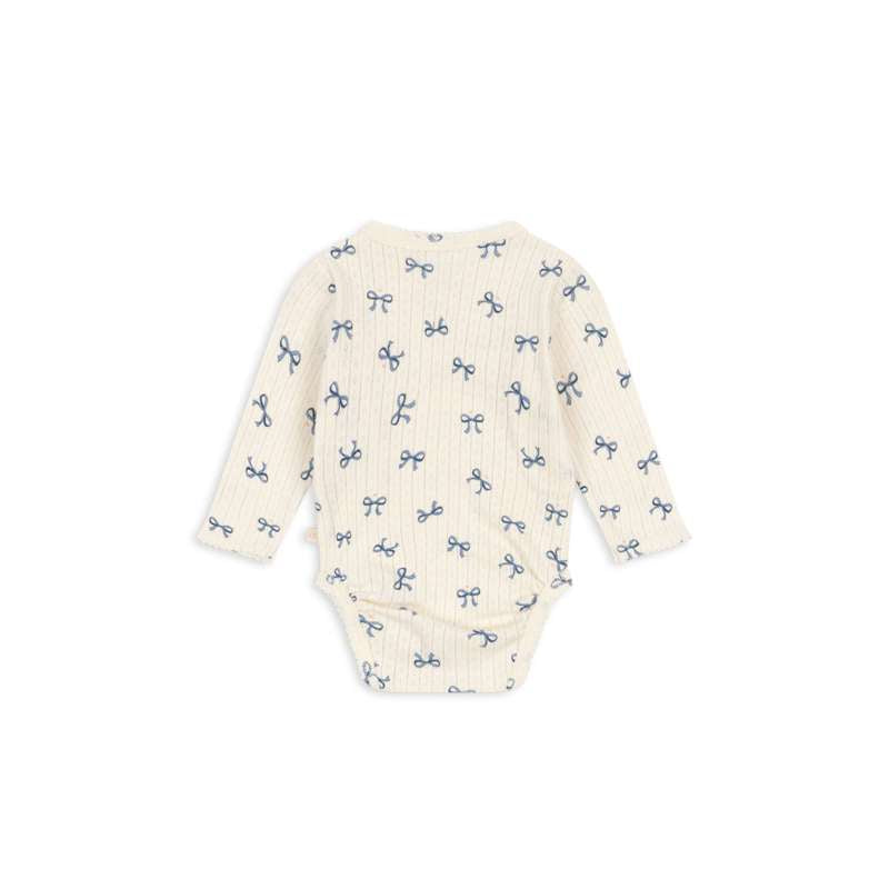 Konges Sløjd Minnie Body - Newborn - GOTS - Bow/Bleu