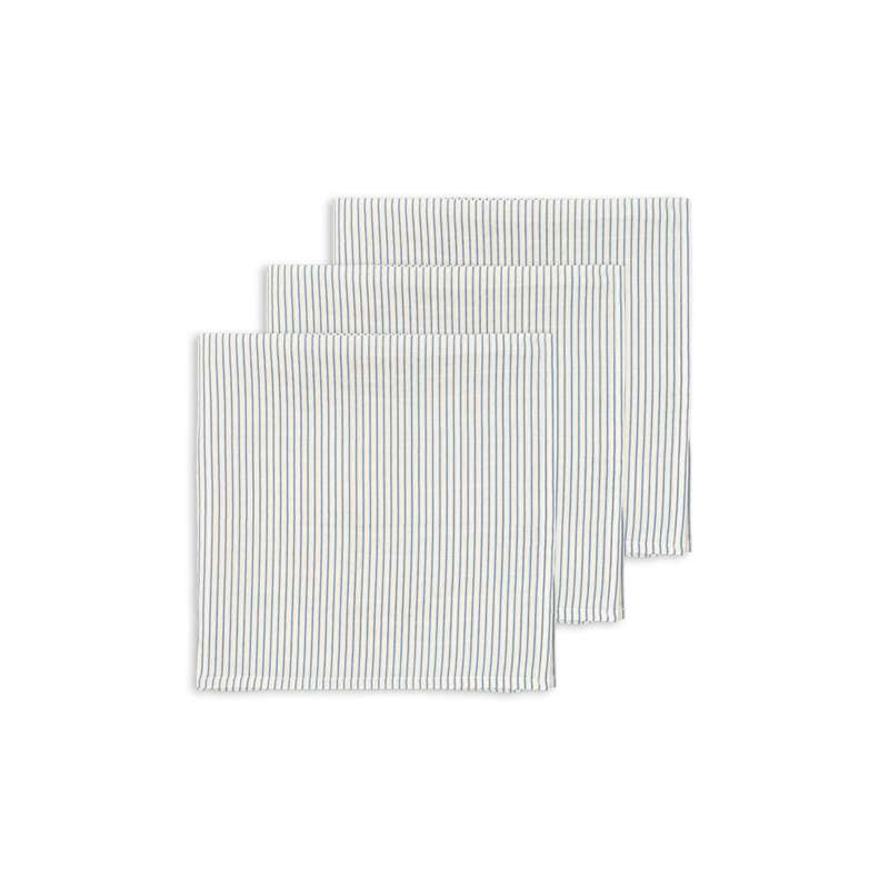 Konges Sløjd Stofbleer - 3-Pak - GOTS - Stripe Bluie
