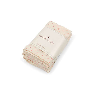 Konges Sløjd Muslin Stofbleer - 3-pak - Cherry Dot
