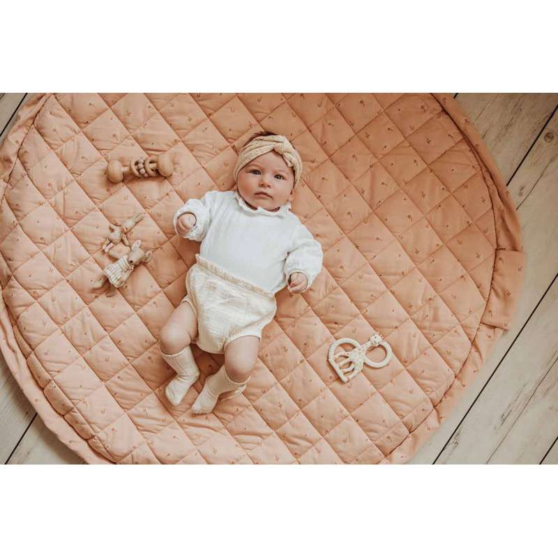 Play & Go Soft Organic - 2-i-1 Opbevaringstæppe/Legetæppe - Fleuri