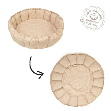 Play & Go Bloom - Babynest/Legetæppe - Stripes Brown